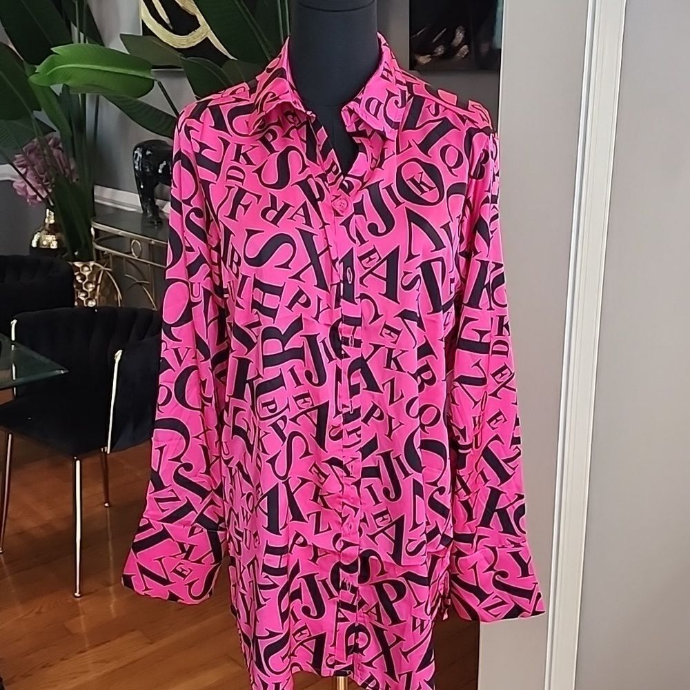 Milk and honey printed top sz medium - Picture 3 of 3